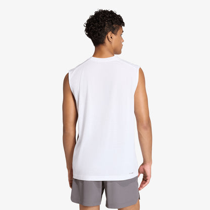 Camiseta Adidas Workout Essentials Feel Ready Hombre Blanco