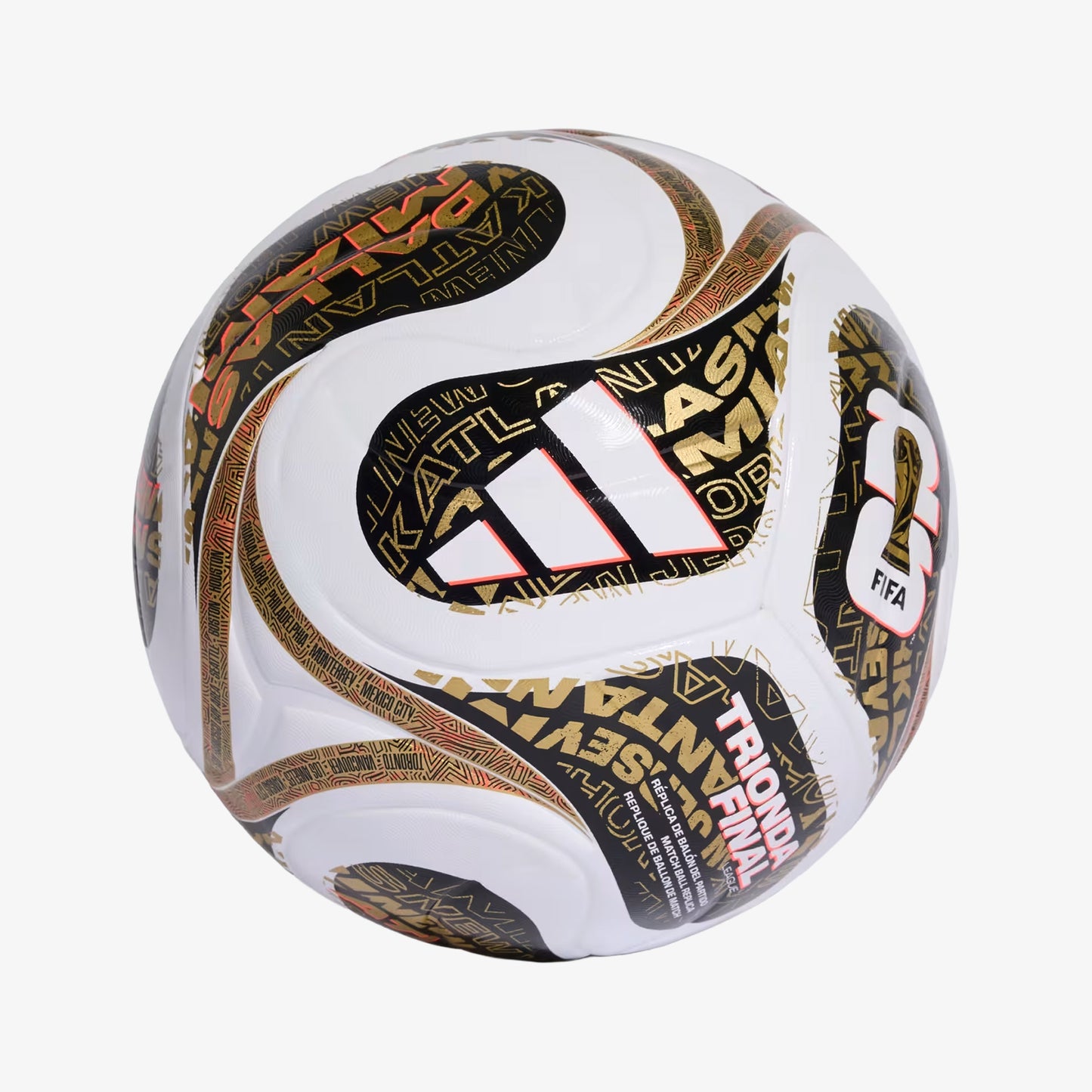 Balon Adidas Trionda Final LGE Unisex Blanco Dorado