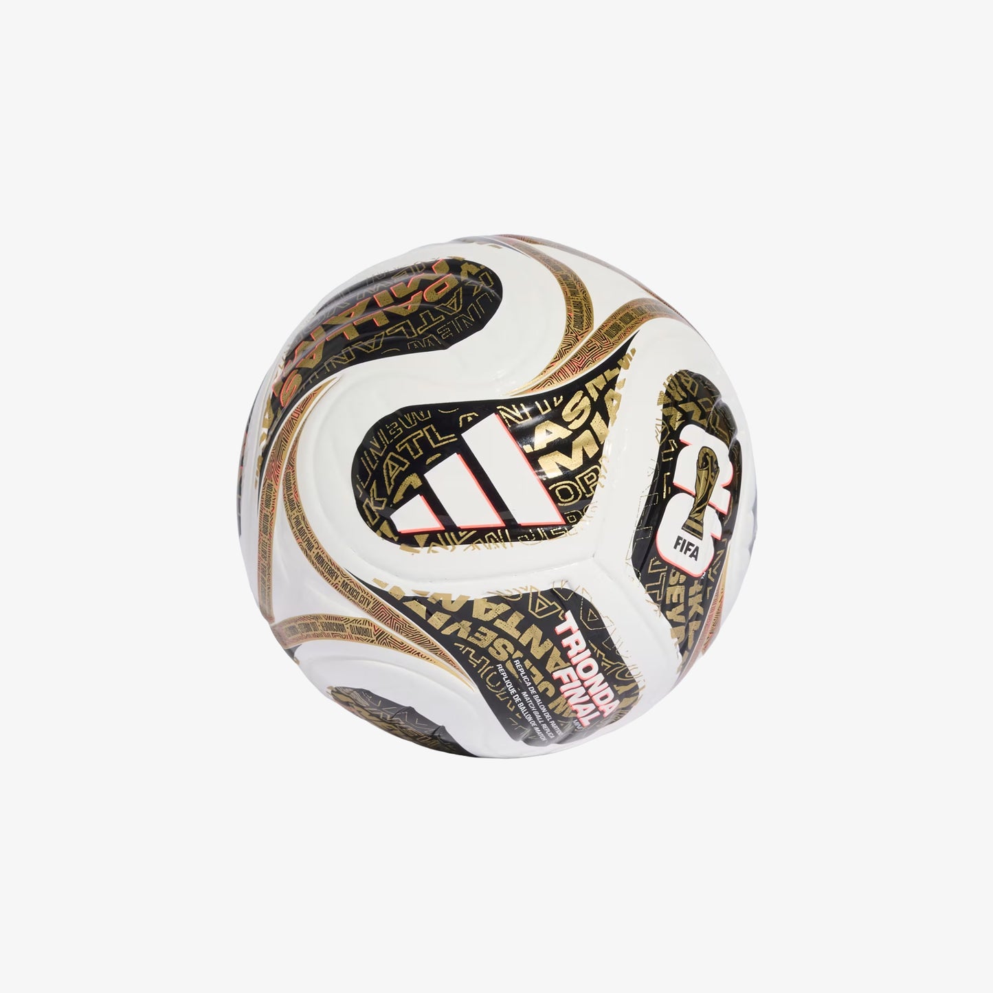 Balon Mini Adidas Trionda Final LGE Unisex Blanco Dorado