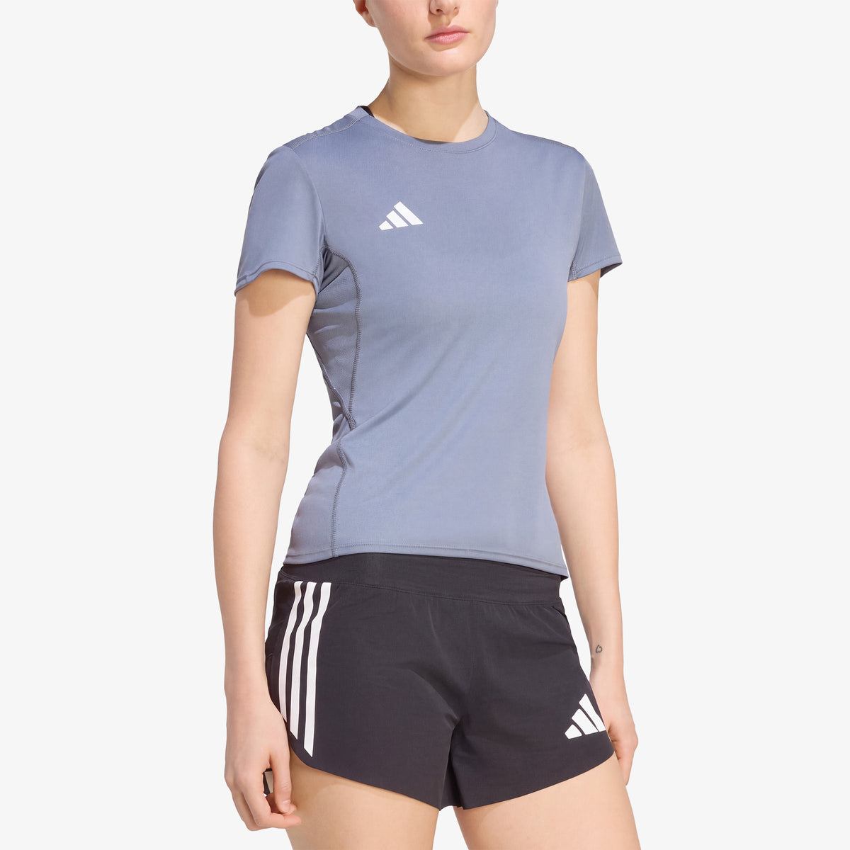Camiseta Adidas Adizero Essentials Mujer Gris