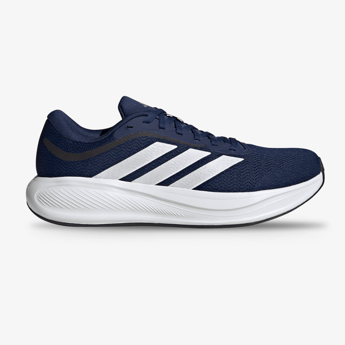 Tenis Adidas Response Runner 2 Unisex en azul y blanco, vista lateral.