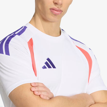 Camiseta Adidas Tiro26 Hombre Blanco Morado