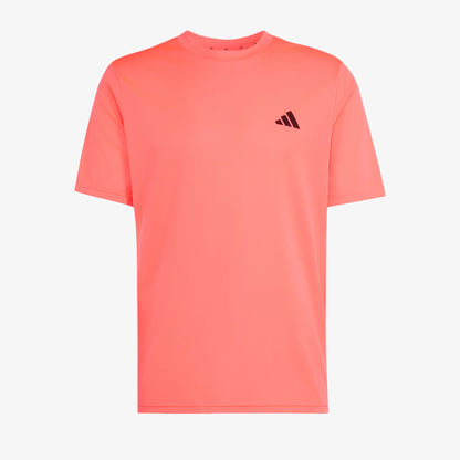 Camiseta Adidas Workout Essentials Hombre Coral Neón