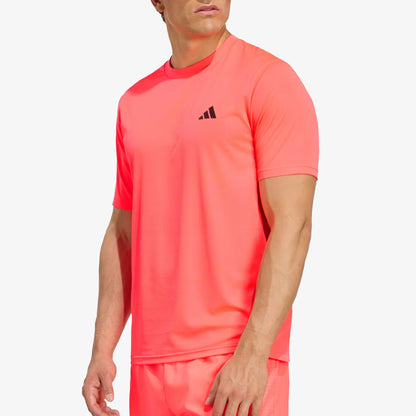 Camiseta Adidas Workout Essentials Hombre Coral Neón