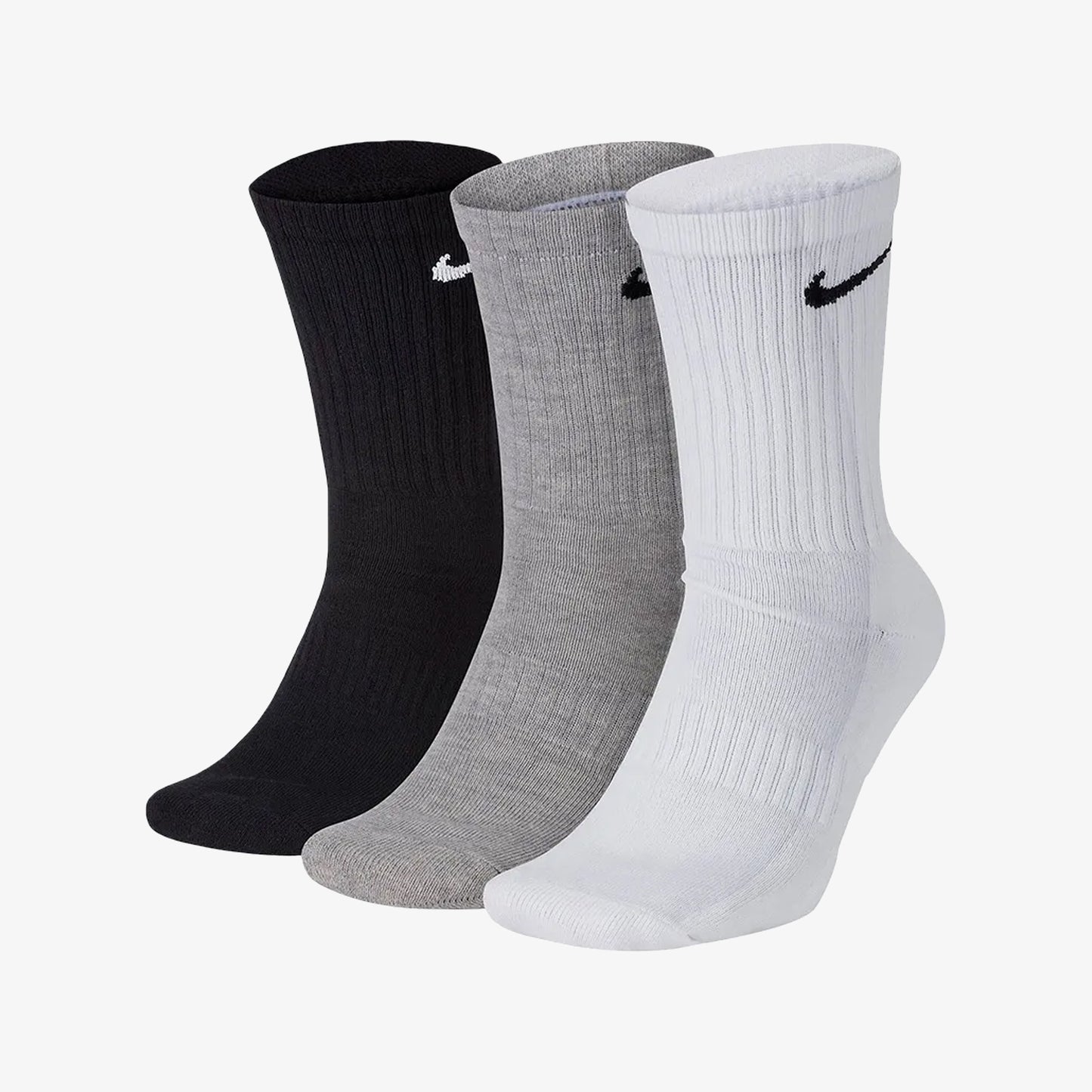 Medias Nike 3P Everyday Cushioned Unisex Negro Gris Blanco