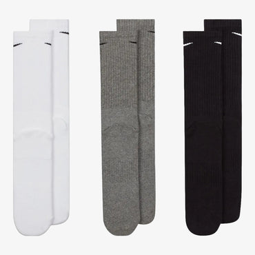 Medias Nike 3P Everyday Cushioned Unisex Negro Gris Blanco
