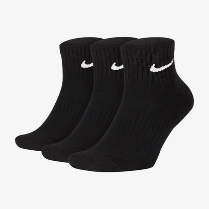 Medias Nike 3P Everyday Cushioned Al Tobillo Unisex Negro