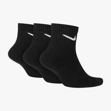 Medias Nike 3P Everyday Cushioned Al Tobillo Unisex Negro