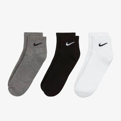 Medias Nike 3P Everyday Cushioned Unisex Blanco Gris Negro