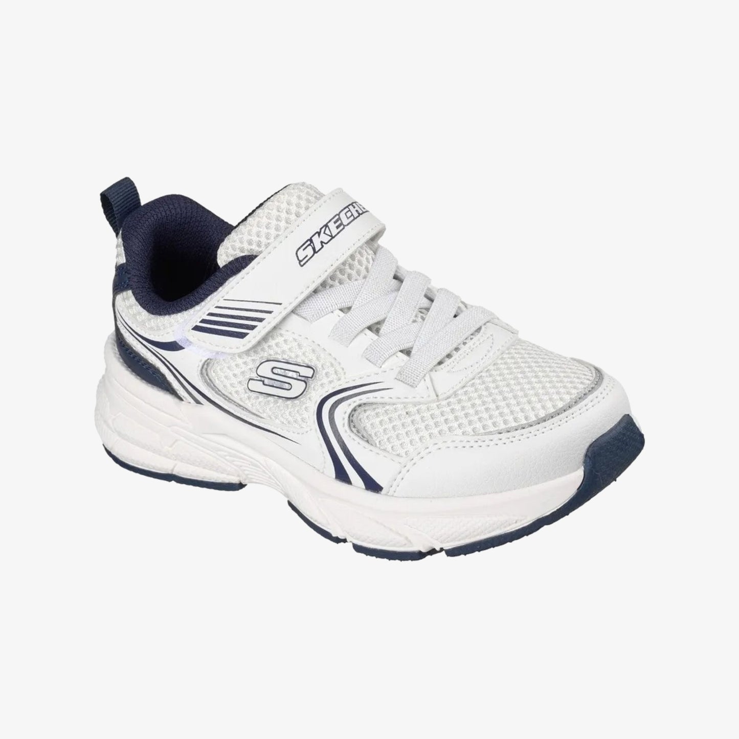 Tenis Skechers Retro Graph Niño Azul Blanco