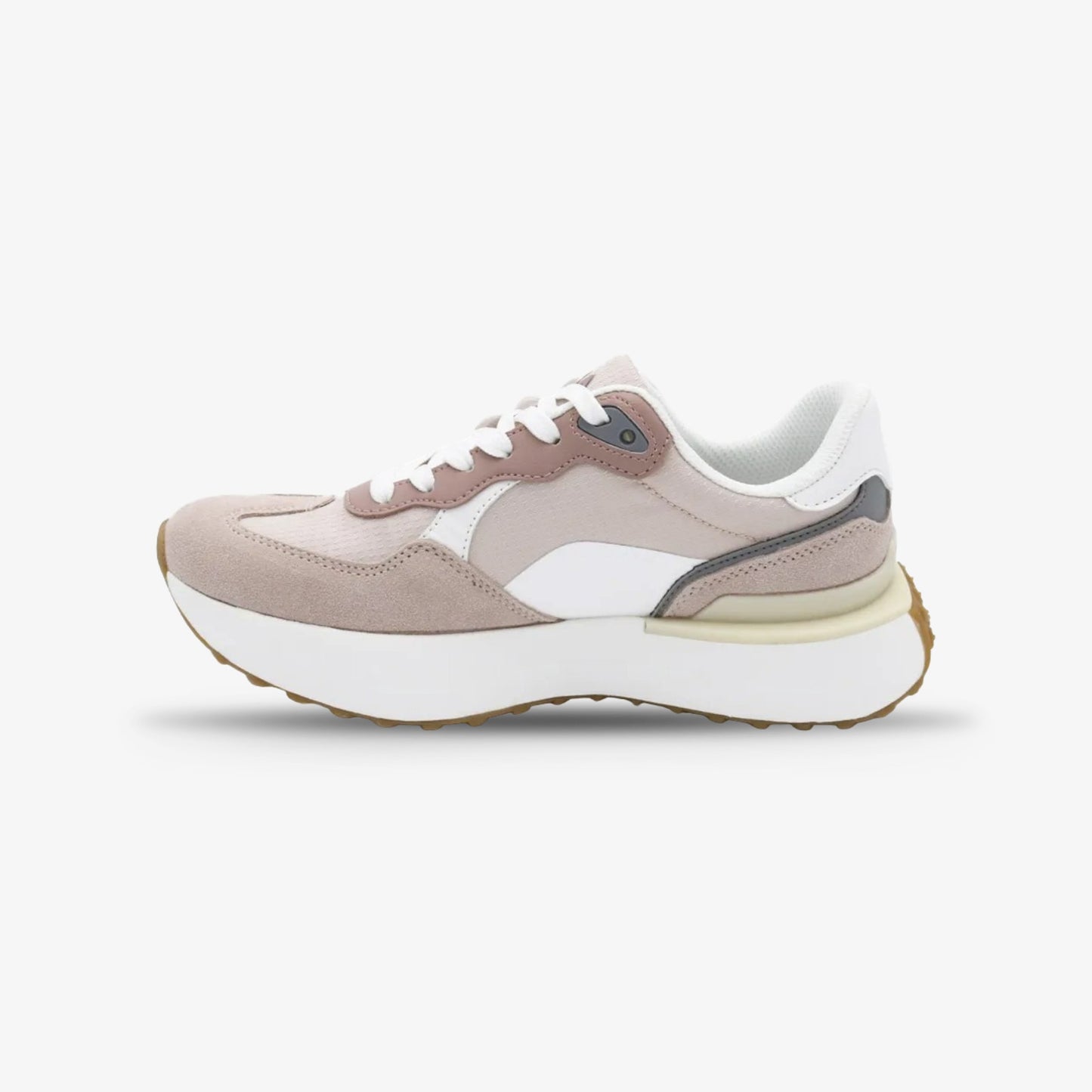 Tenis Fila Triada Mujer Blanco Rosa