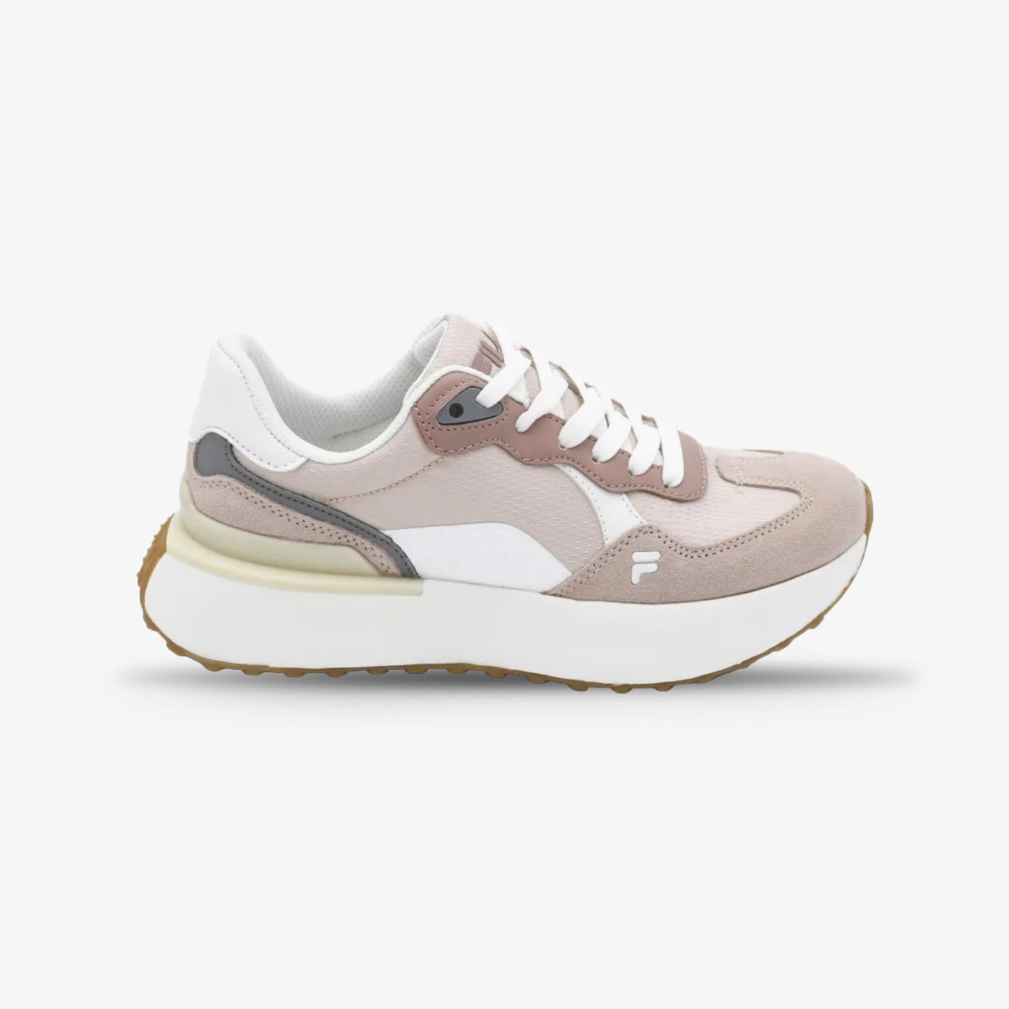 Tenis Fila Triada Mujer Blanco Rosa
