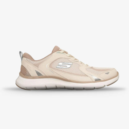 Tenis Skechers Flexappeal 5 Mujer Beige