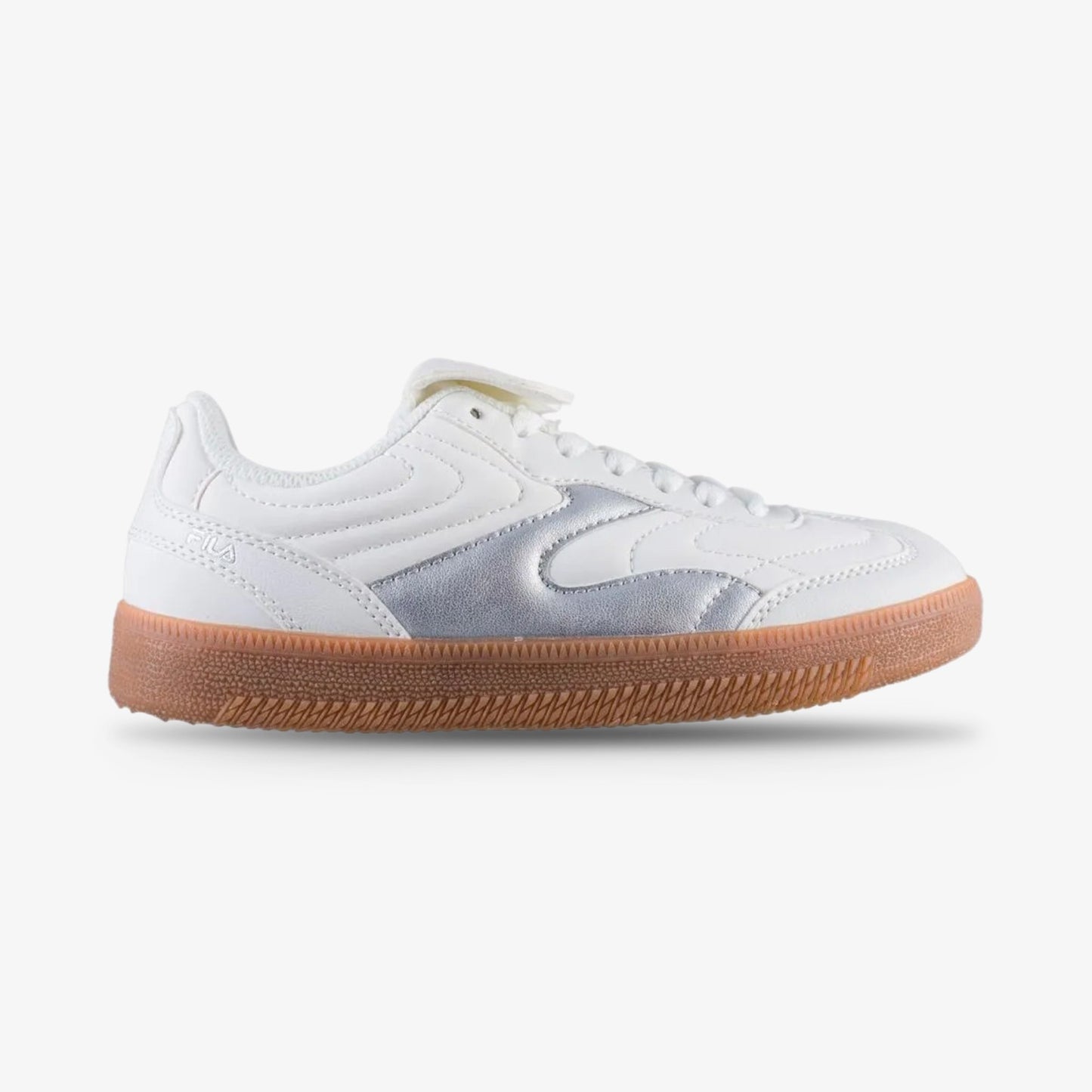 Tenis Fila Neto Mujer Blanco Plateado