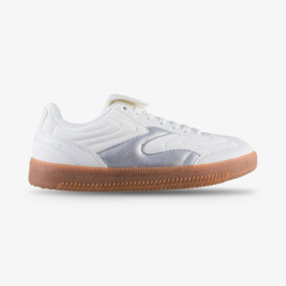 Tenis Fila Neto Mujer Blanco Plateado