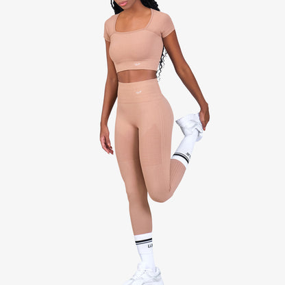 Blusa Corta Wonder Feel Mujer Maya Café
