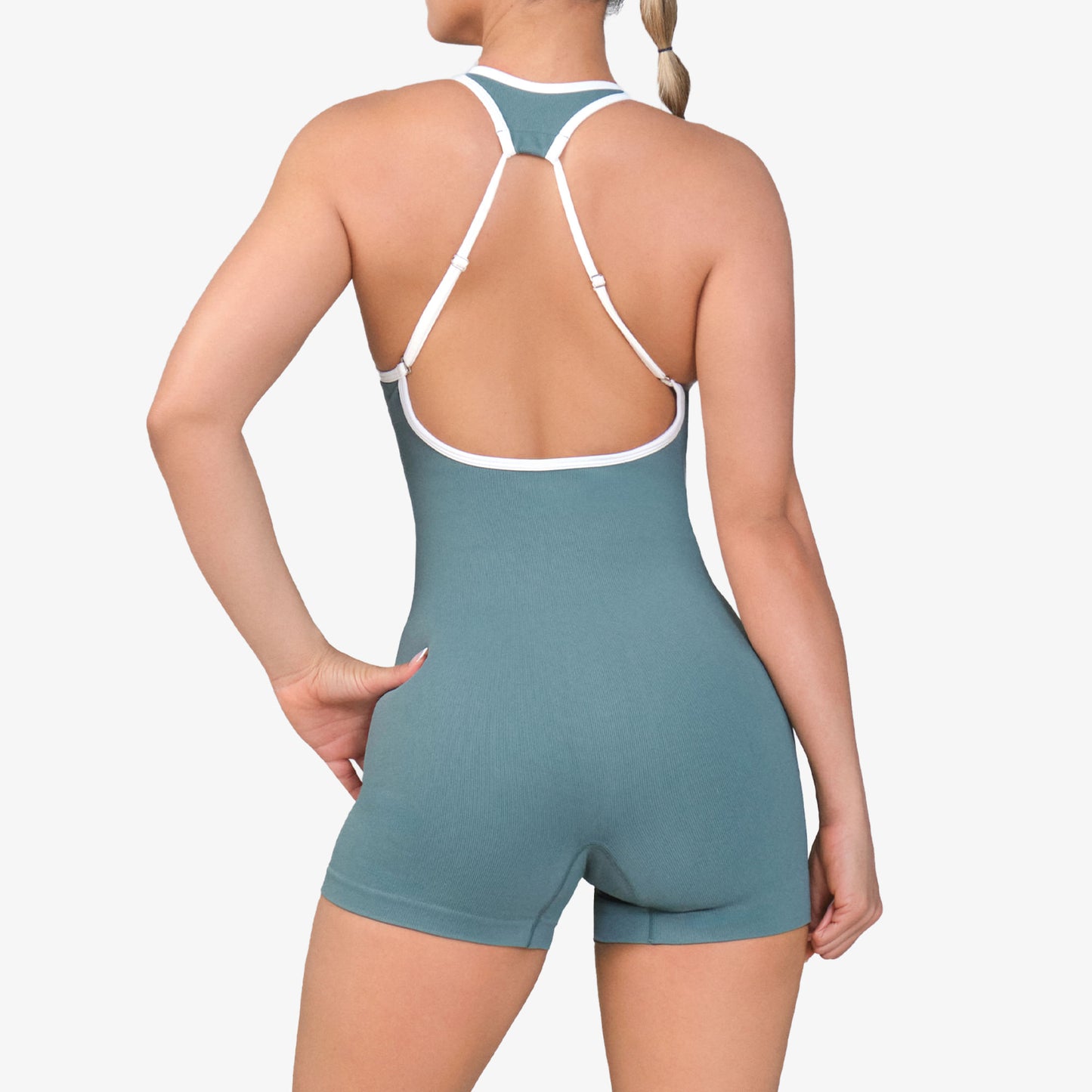 Enterizo Corto Wonder Feel Mujer Boreal Verde